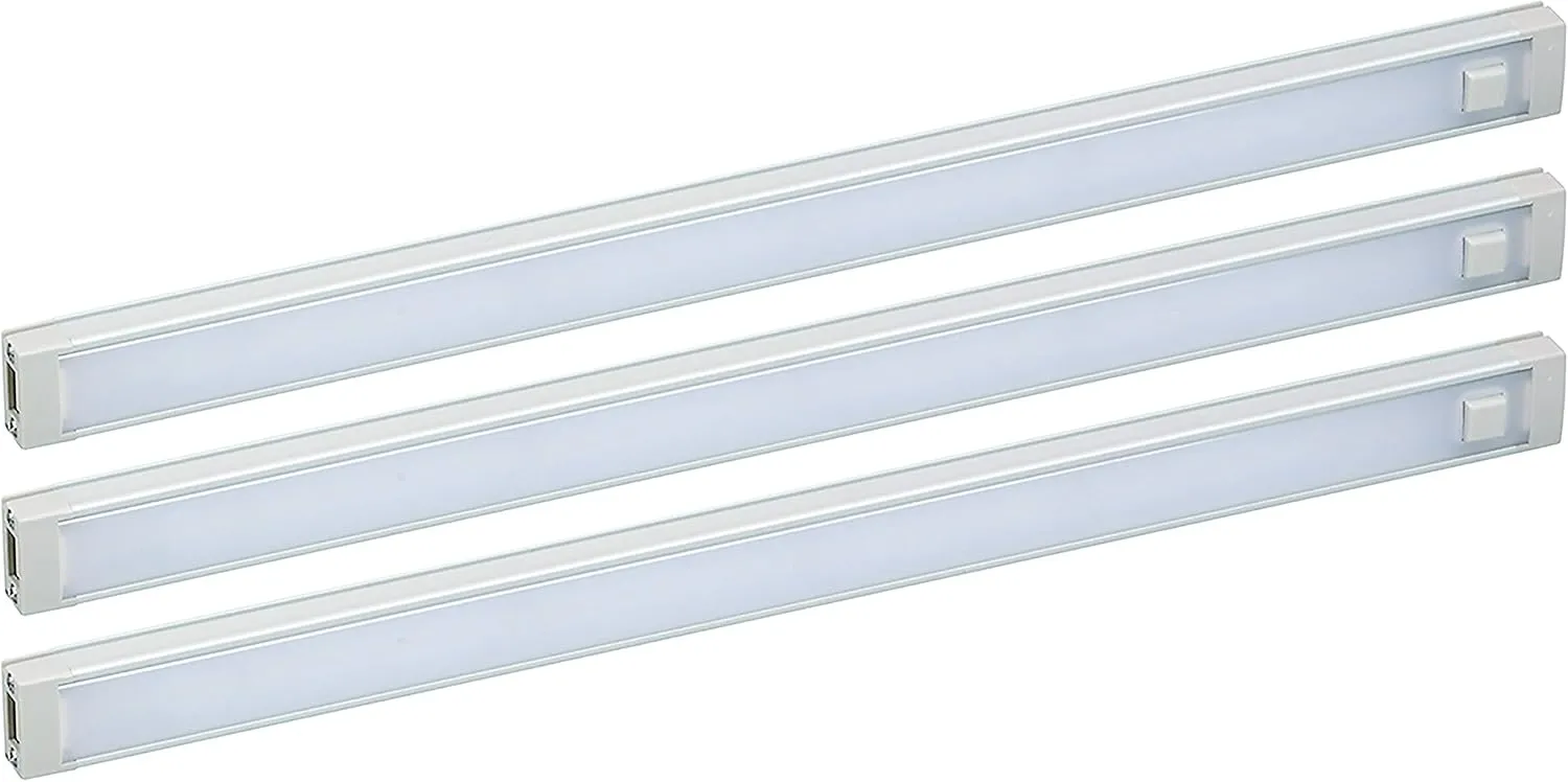 BLACK DECKER LED Under Cabinet Lighting Kit, 3-Bars, 12in. Each, DIY Tool-Free Install w/Magnetic Option, Daylight, 5000K, 1290 Lumens (LEDUC12-3DK)