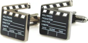 black Director's Film clapboard Movie Slate board Clapper Cufflinks