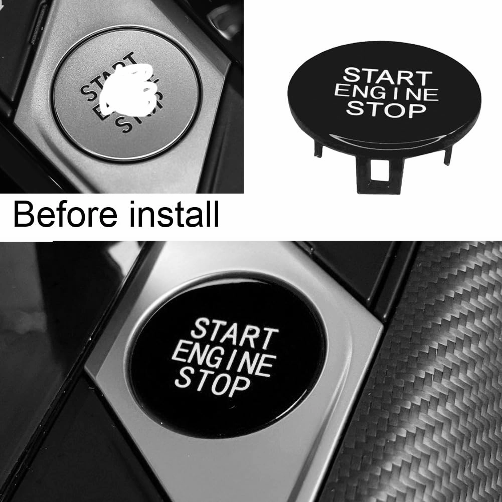 Black Car Start Engine Stop Switch Ignition Button Replacement for BMW 1 2 3 4 8 X5 X6 X7 Z4 Series F40 F44 G20 G22 G14 G05 G06 G29