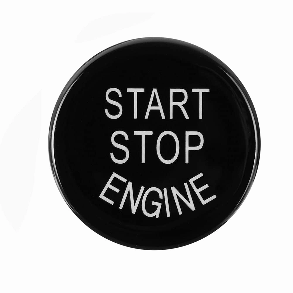 Black Car Start Stop Engine Switch Button Cover Replacement for BMW 5 Series G30 / 6 Series GT G32 / X3 G01 / X4 G02