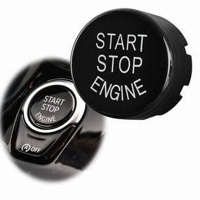 Black Car Start Stop Engine Switch Button Cover Replacement for BMW 5 Series G30 / 6 Series GT G32 / X3 G01 / X4 G02