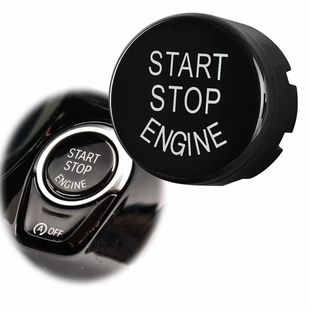 Black Car Start Stop Engine Switch Button Cover Replacement for BMW 5 Series G30 / 6 Series GT G32 / X3 G01 / X4 G02