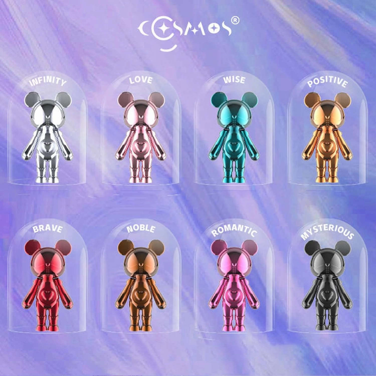 Blind Box Figures Toys,3" Cute Mini Dolls Kawaii Interstellar Bear Series Blind Box Doll Collectable Action Figure for Girls Birthday Party Gift Toys