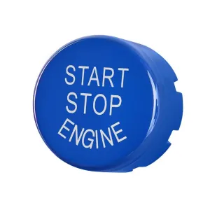 Blue Start Stop Engine Switch Button Cover for BMW 1 2 3 5 X1 X5 X6 Series F Chassis F20 F21 F22 F30 F35 F10 F18 Etc with Off Button