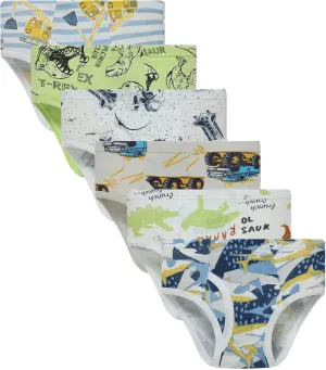 Boboking 100% Cotton Little Boys Briefs Soft Dinosaur Truck Toddler Underwear