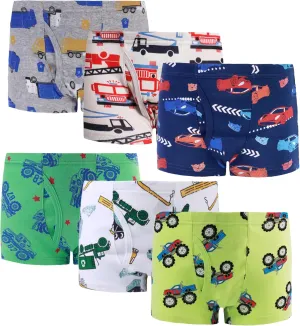 Boboking Little Boys Boxer Briefs Dinosaur Truck Shark Toddler Kids Underwear