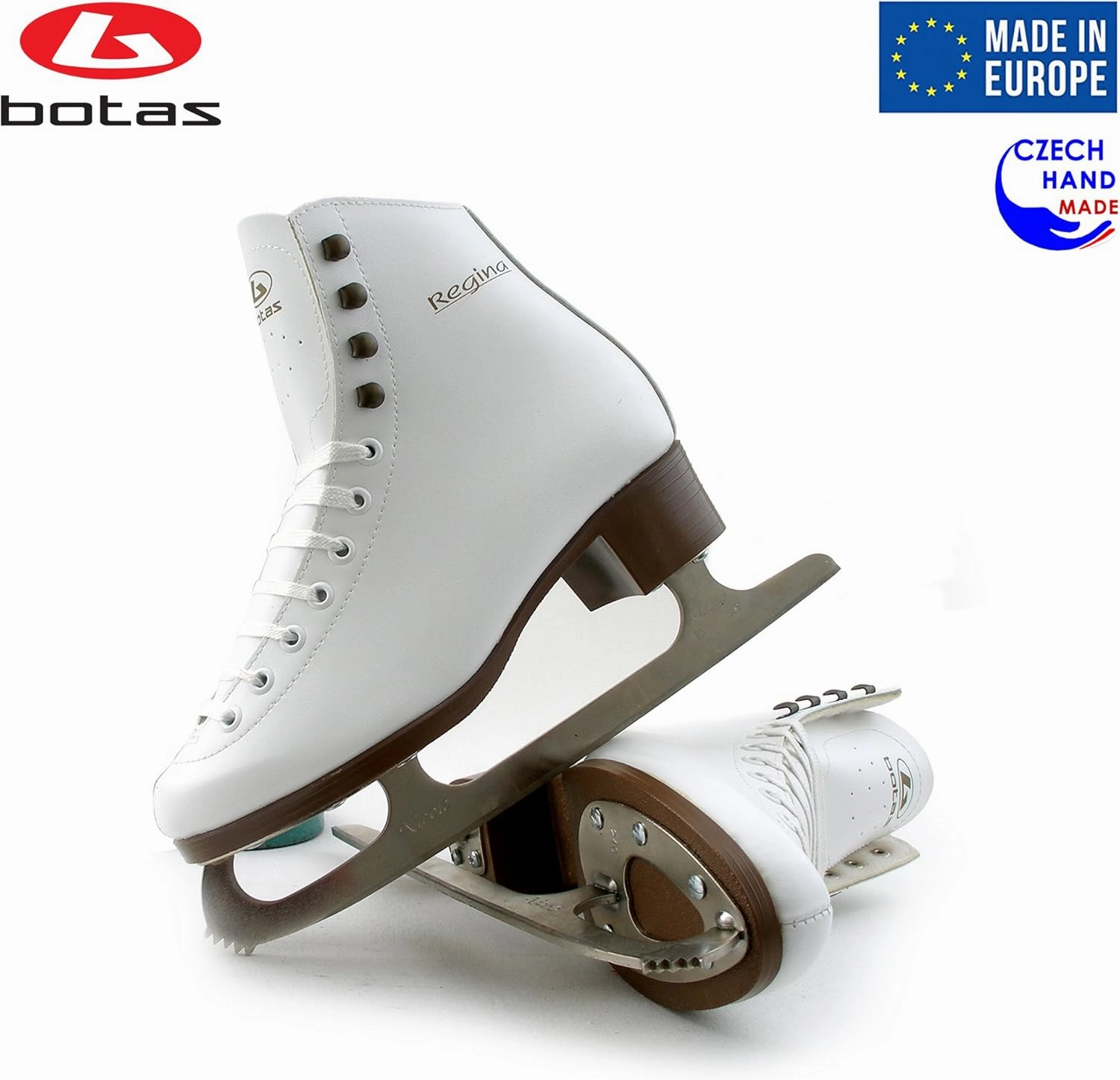 Botas - Model: Regina/Made in Europe (Czech Republic) / Figure Ice Skates for Women, Girls, Kids/Nicole Blades/White Color