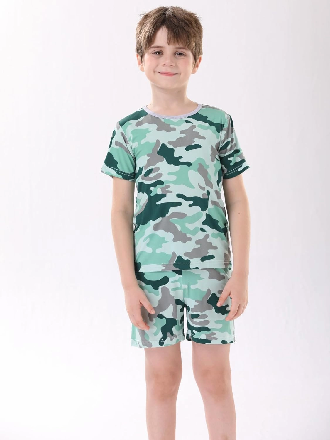 Bow Dream Rayon Bamboo Toddler Boys Outfits Baby Boy Clothing Sets Short Sleeve T-Shirt and Shorts