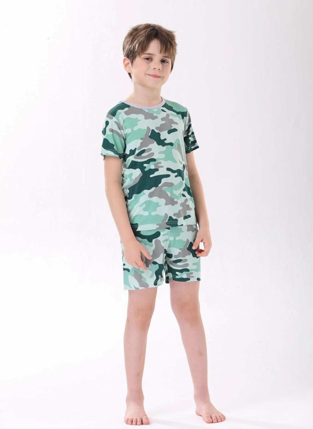 Bow Dream Rayon Bamboo Toddler Boys Outfits Baby Boy Clothing Sets Short Sleeve T-Shirt and Shorts