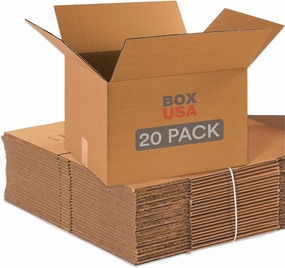 BOX USA Moving Boxes Medium 18"L x 14"W x 12"H 20-Pack | Corrugated Cardboard Box for Mailing, Packing, Packaging and Storage 18x14x12