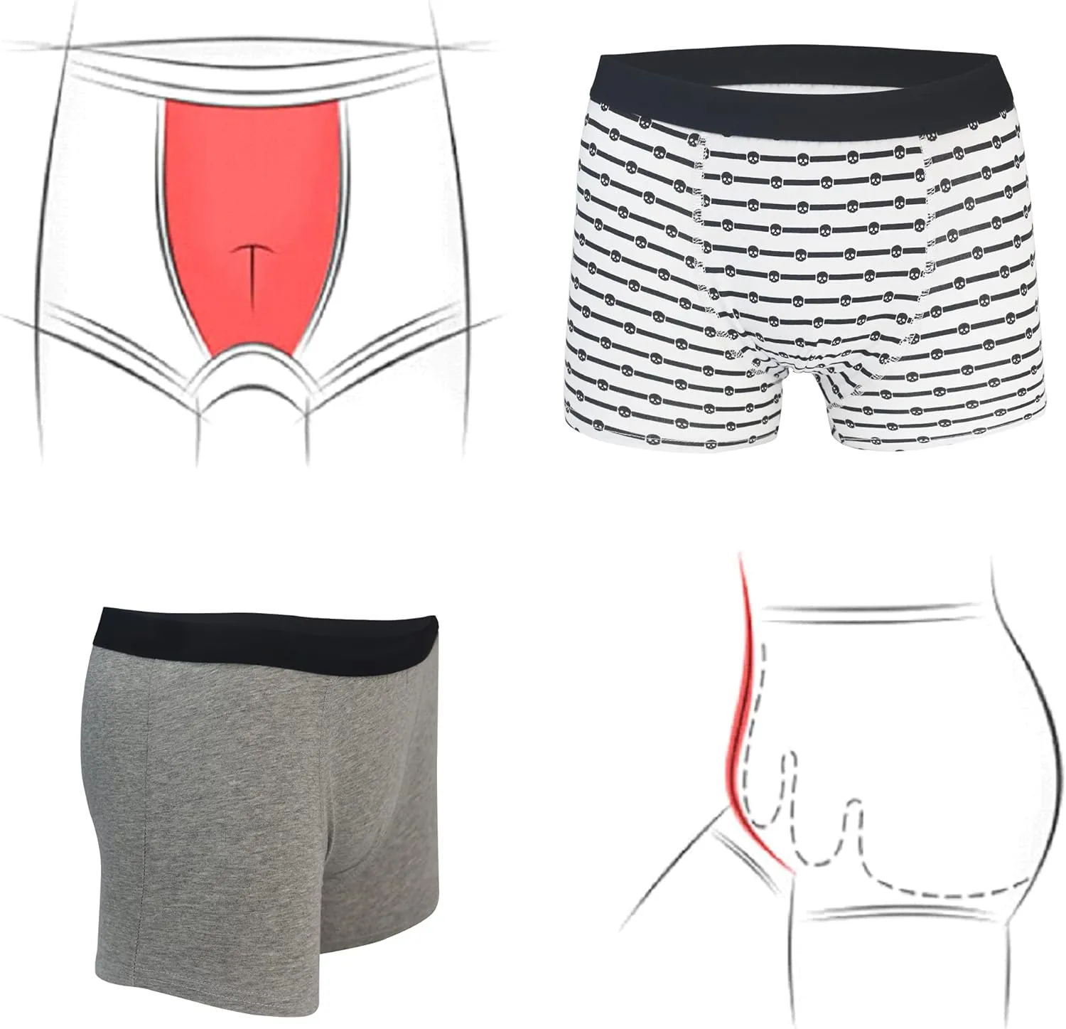 Boys' Boxer Briefs Shorts Kids Cotton Underwear Size 8 10 12 14 16,6-Pack Soft Waistband 8-16T 1603