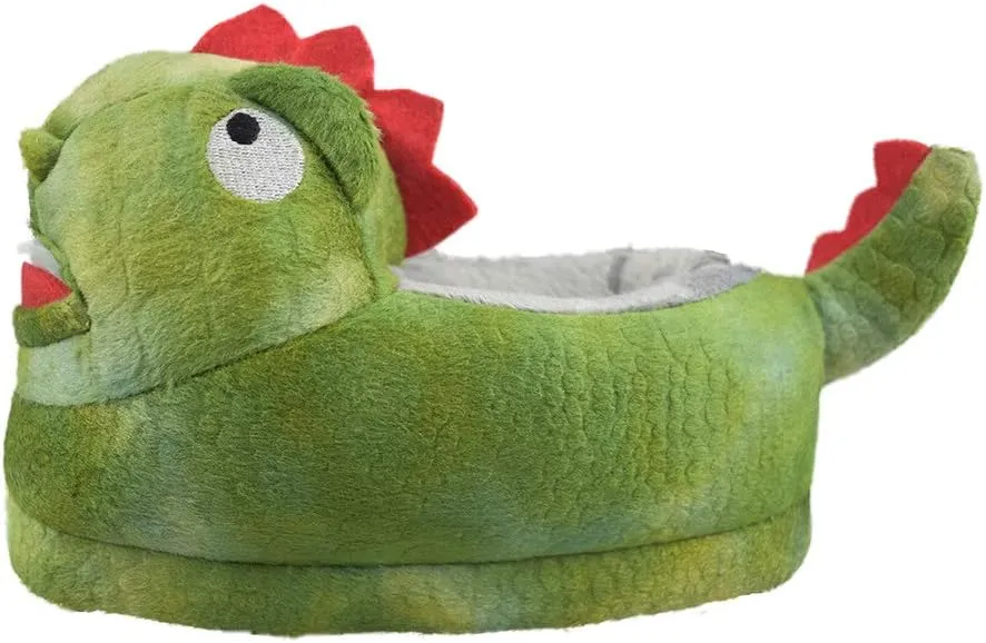 Boy's/Girl's Dinosaur Slippers with Anti-Skid Rubber Sole House Shoes