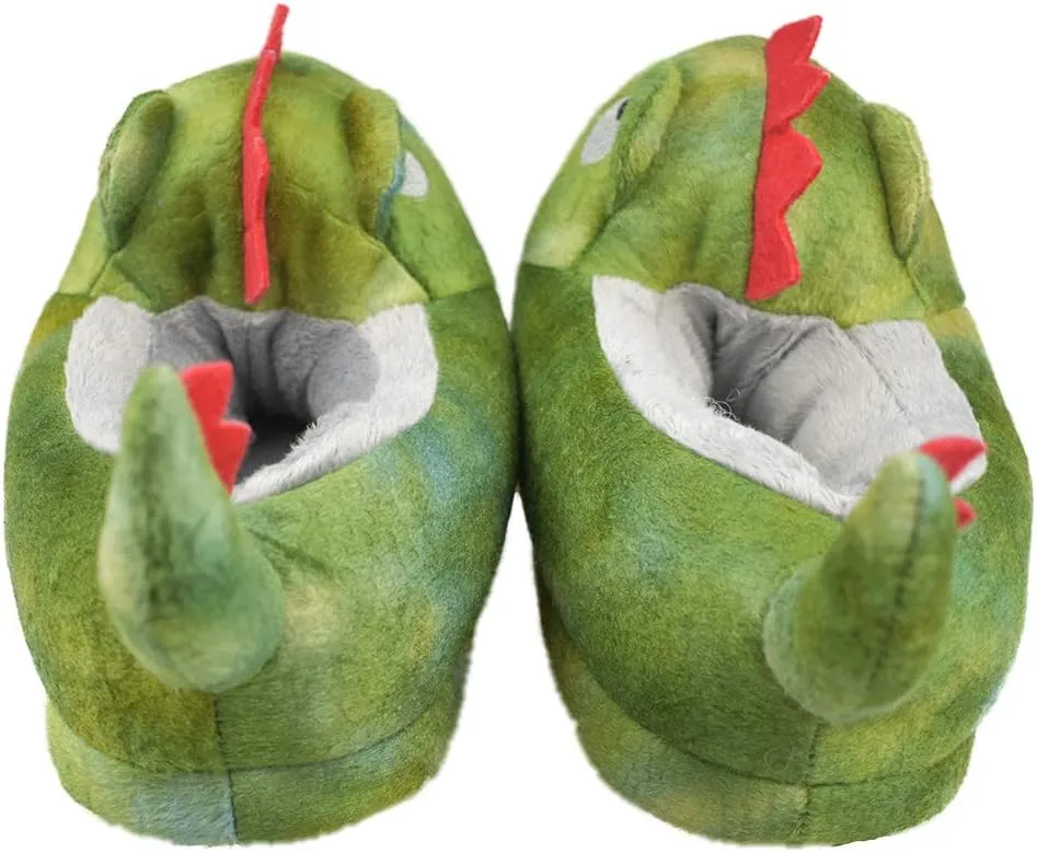 Boy's/Girl's Dinosaur Slippers with Anti-Skid Rubber Sole House Shoes
