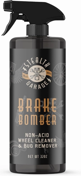 Brake Bomber Car Wheel Cleaner Spray — Non-Acidic Brake Dust Remover Wheel Cleaner & Bug Remover for Cars, Trucks and more — Fast Acting, Versatile, and Safe for Most Finishes (32 oz)
