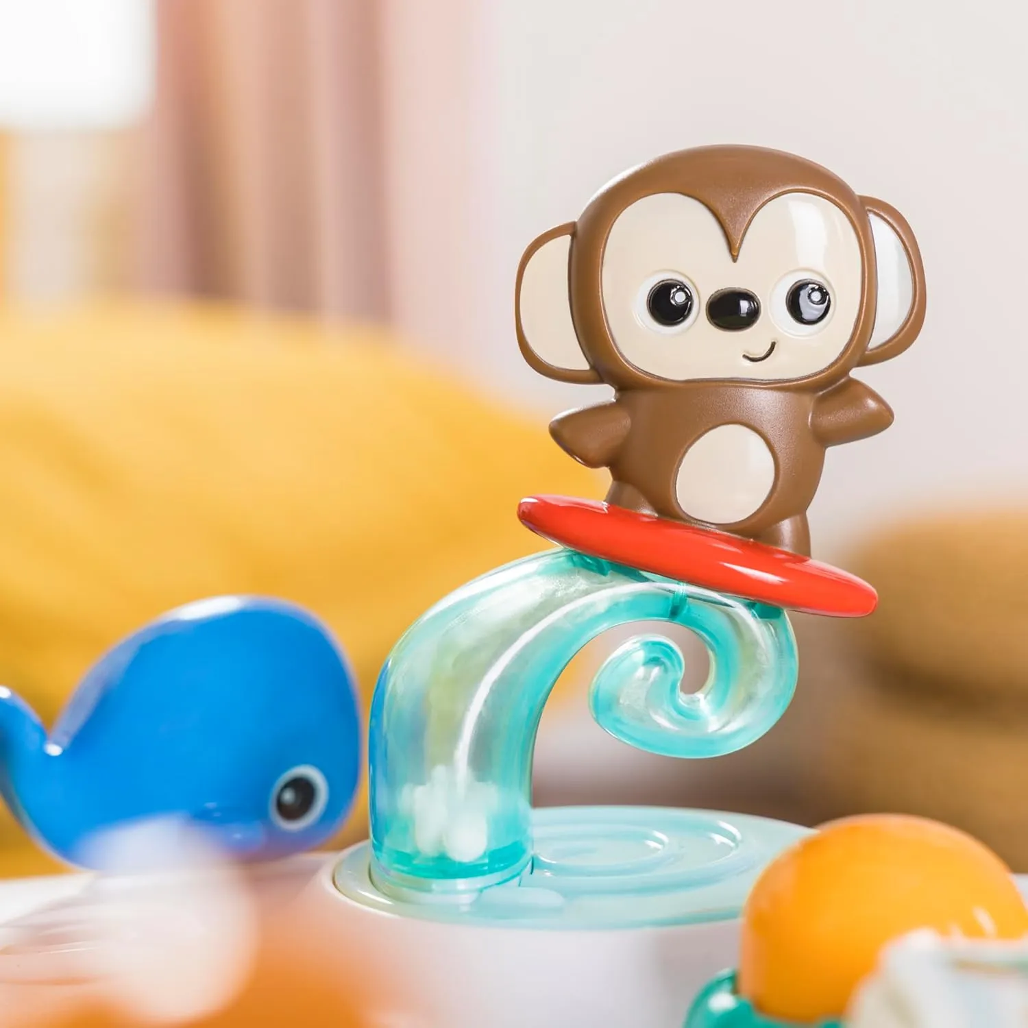 Bright Starts Around We Go 2-in-1 Baby Walker, Discovery Activity Center and Table, Tropic Cool, Ages 6 Months 
