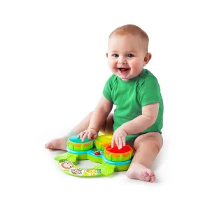 Bright Starts Safari Beats Musical Drum Toy with Lights, Ages 3 Months  , Multi (Pack of 2)