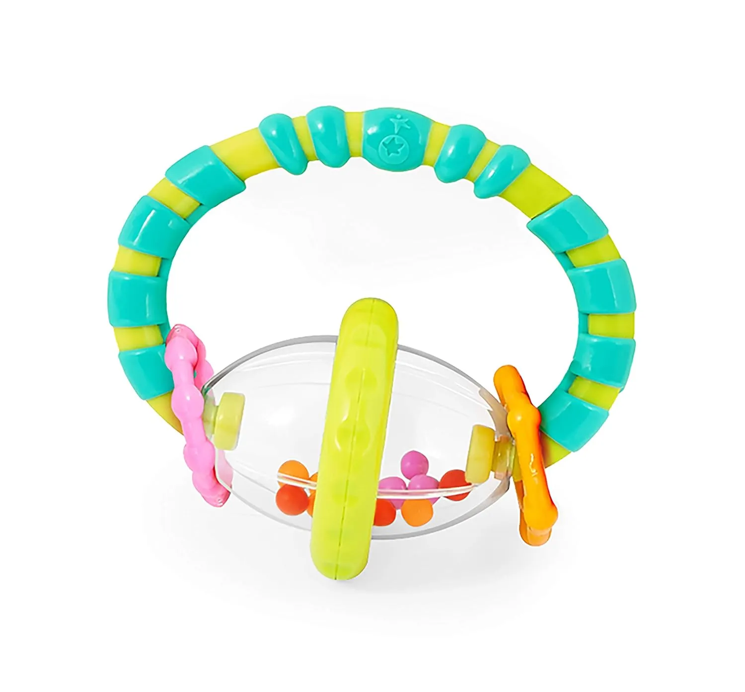 Bright Starts Soothers & Shakers 7pc Gift Set - BPA-Free Baby Rattles, Teethers and Stroller Toys, Unisex, Newborn 
