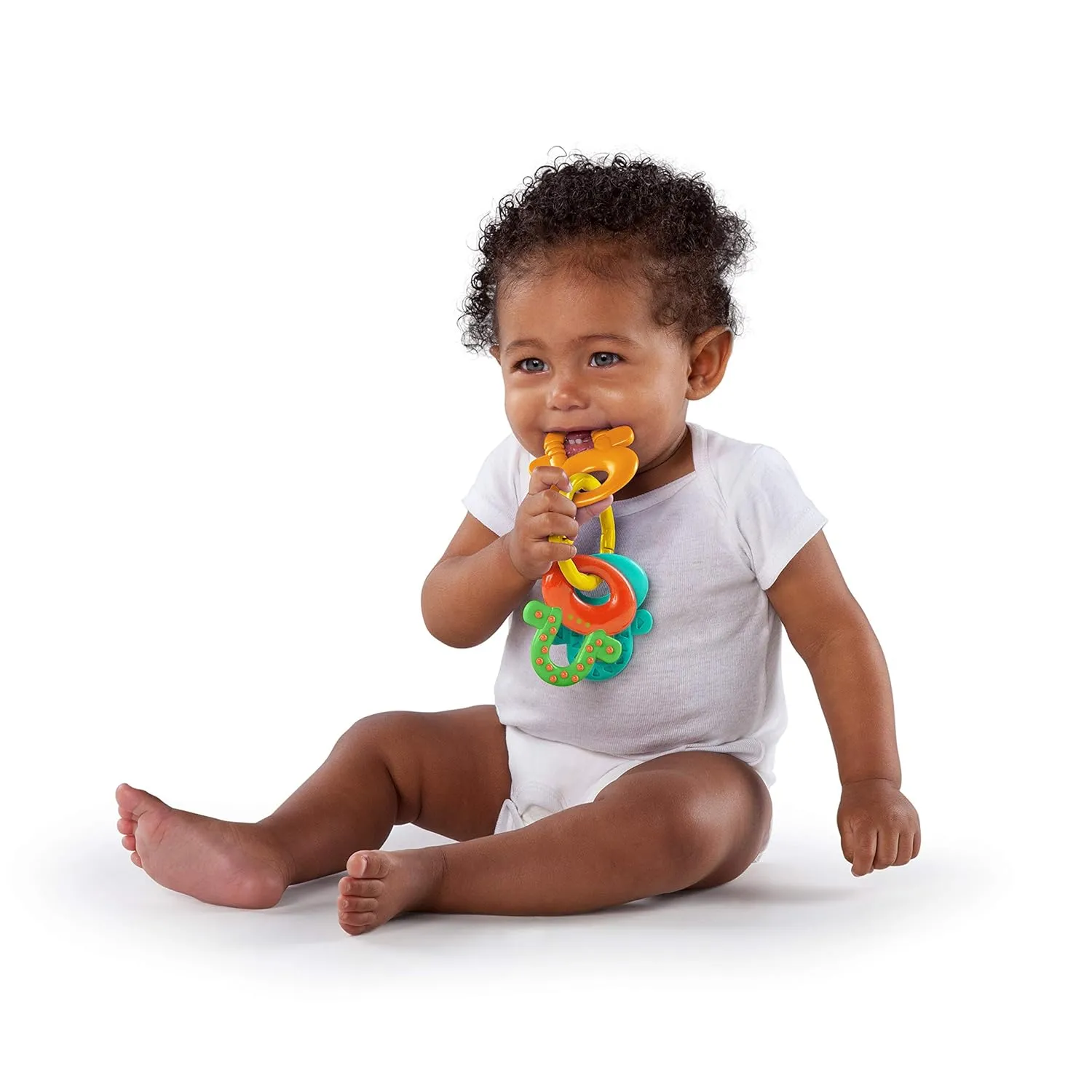 Bright Starts Soothers & Shakers 7pc Gift Set - BPA-Free Baby Rattles, Teethers and Stroller Toys, Unisex, Newborn 