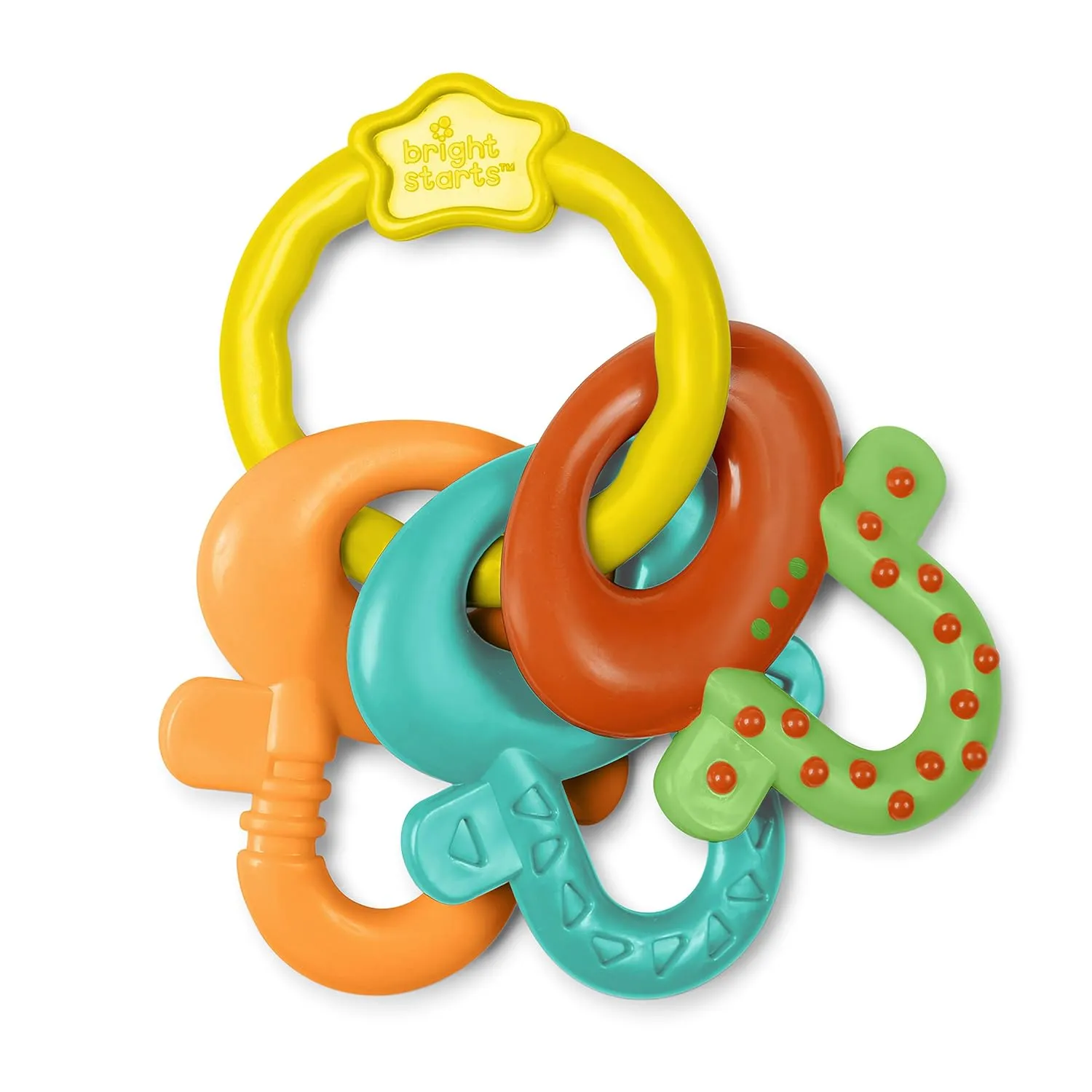 Bright Starts Soothers & Shakers 7pc Gift Set - BPA-Free Baby Rattles, Teethers and Stroller Toys, Unisex, Newborn 