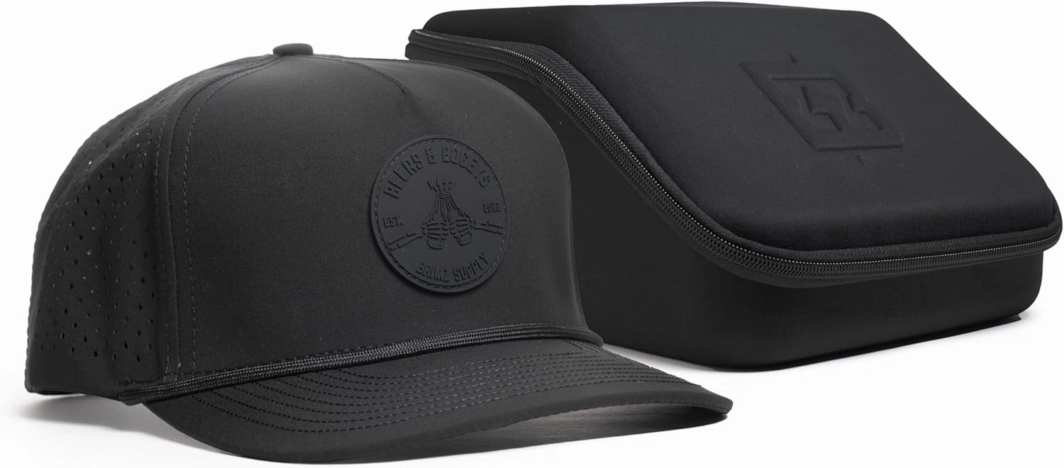 BRIMZ Golf Performance Hat - Tee Holder & Magnetic Ball Marker - Breathable, Sweat & Water Resistant Golfing Snapback Hat