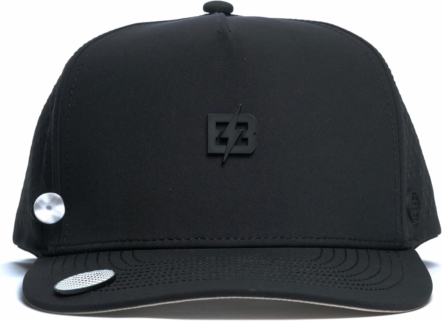 BRIMZ Golf Performance Hat - Tee Holder & Magnetic Brim - Breathable Sweat & Water Resistant Golfing Snapback Cap