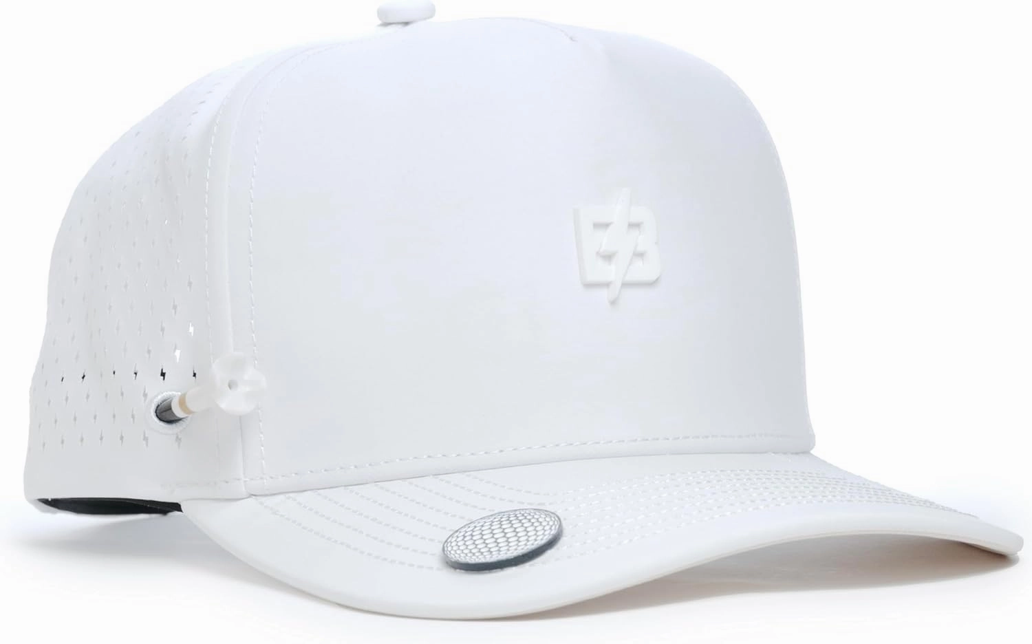 BRIMZ Golf Performance Hat - Tee Holder & Magnetic Brim - Breathable Sweat & Water Resistant Golfing Snapback Cap