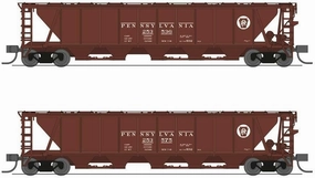 Broadway Limited 7250 H32 Covered Hopper, PRR, Freight Car Red with White Circle Keystone, 2-Pack A, N Scale