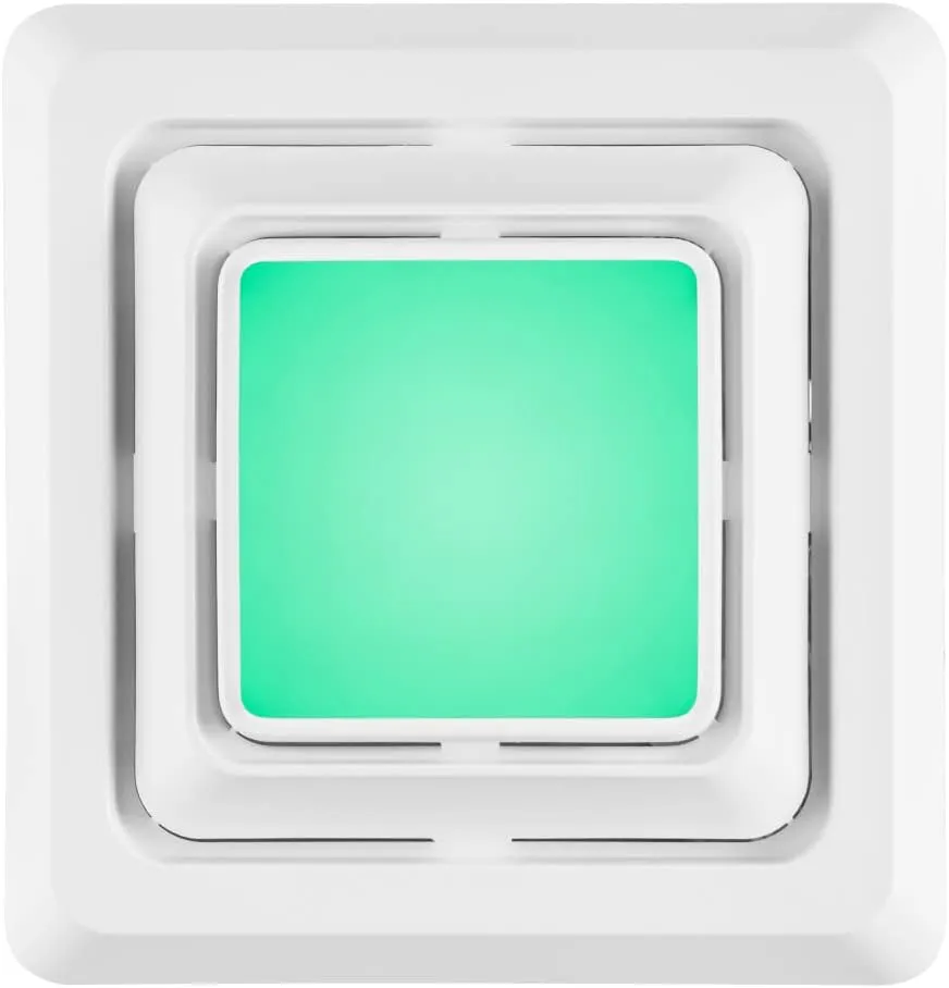 Broan-NuTone FG600RGBS Customizable Color Changing LED Cover/Grille for Bathroom Fans, Easy DIY Install, Smart Phone App, Bright White