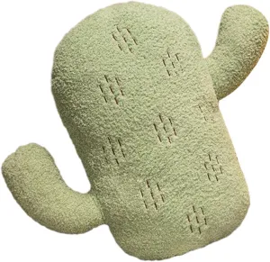 Cabilock Adorable Cactus Shaped Pillow Plush Stuffed Cactus Design Decor Soft Comfortable Throw Pillow for Bedroom Living