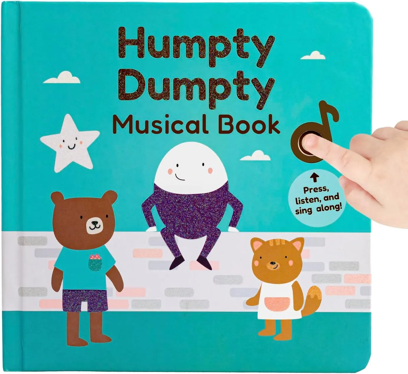 Cali's Books Humpty Dumpty Book for Children with 6 Favorite Nursery Rhymes: Finger Family, Row Row Row Your Boat, and More! Musical Book for Toddlers 1-3