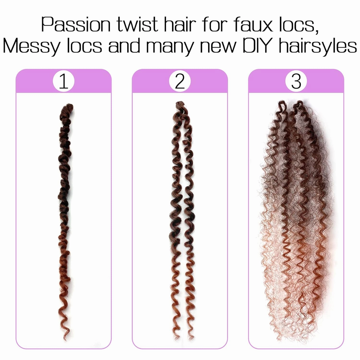 Callia Passion Twist Hair 10 Inch 9 Packs Pre twisted Passion Twist Crochet Hair Pre Looped Crochet Hair for Black Women, Soft Crochet Passion Twist Hair 1B
