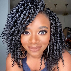 Callia Passion Twist Hair 10 Inch 9 Packs Pre twisted Passion Twist Crochet Hair Pre Looped Crochet Hair for Black Women, Soft Crochet Passion Twist Hair 1B