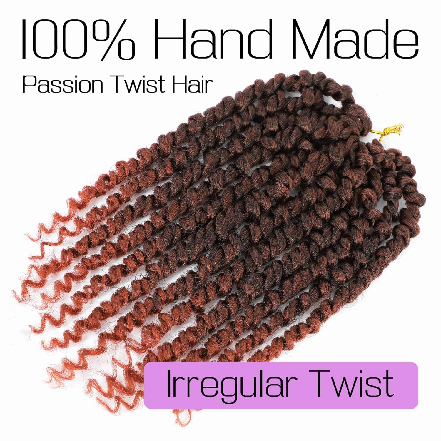 Callia Passion Twist Hair 10 Inch Passion Twist Crochet Hair 9 Packs Crochet Hair for Black Women Pre twisted Crochet Passion Twist Hair Pre Looped T350