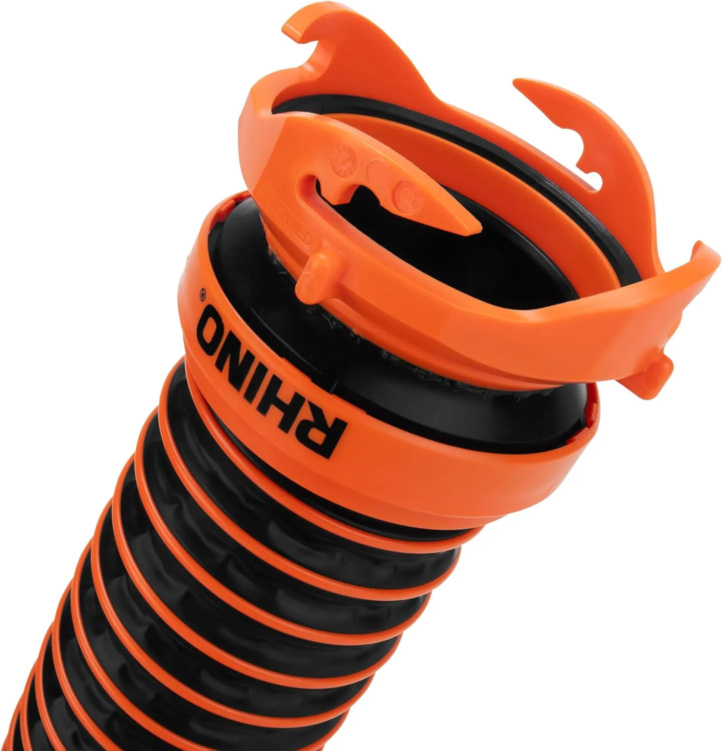 Camco RhinoEXTREME 10-Foot Camper & RV Sewer Hose Kit - Crush Resistant TPE Technology - Pre-Attached Rhino Swivel Fittings for Secure Connection - RV Heavy Duty Sewer Hose for RV Toilet (39854)