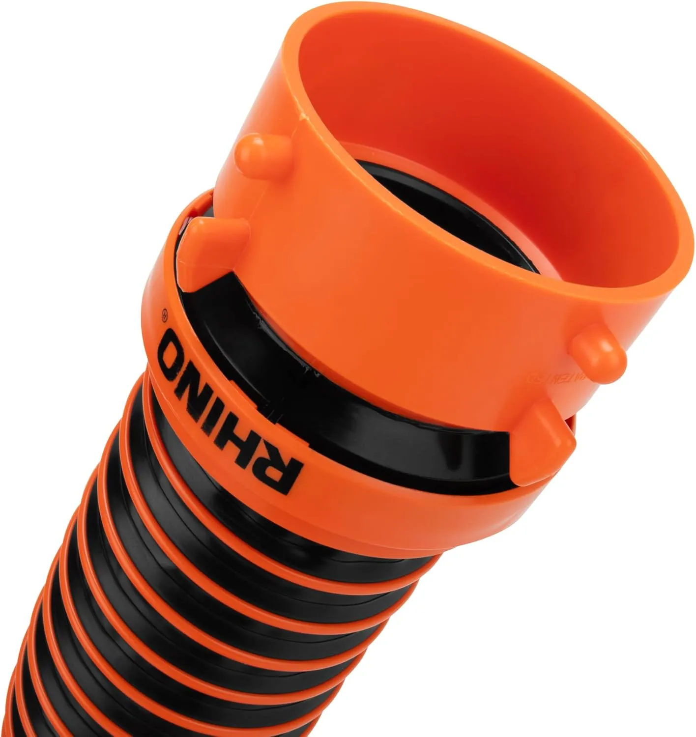 Camco RhinoEXTREME 10-Foot Camper & RV Sewer Hose Kit - Crush Resistant TPE Technology - Pre-Attached Rhino Swivel Fittings for Secure Connection - RV Heavy Duty Sewer Hose for RV Toilet (39854)