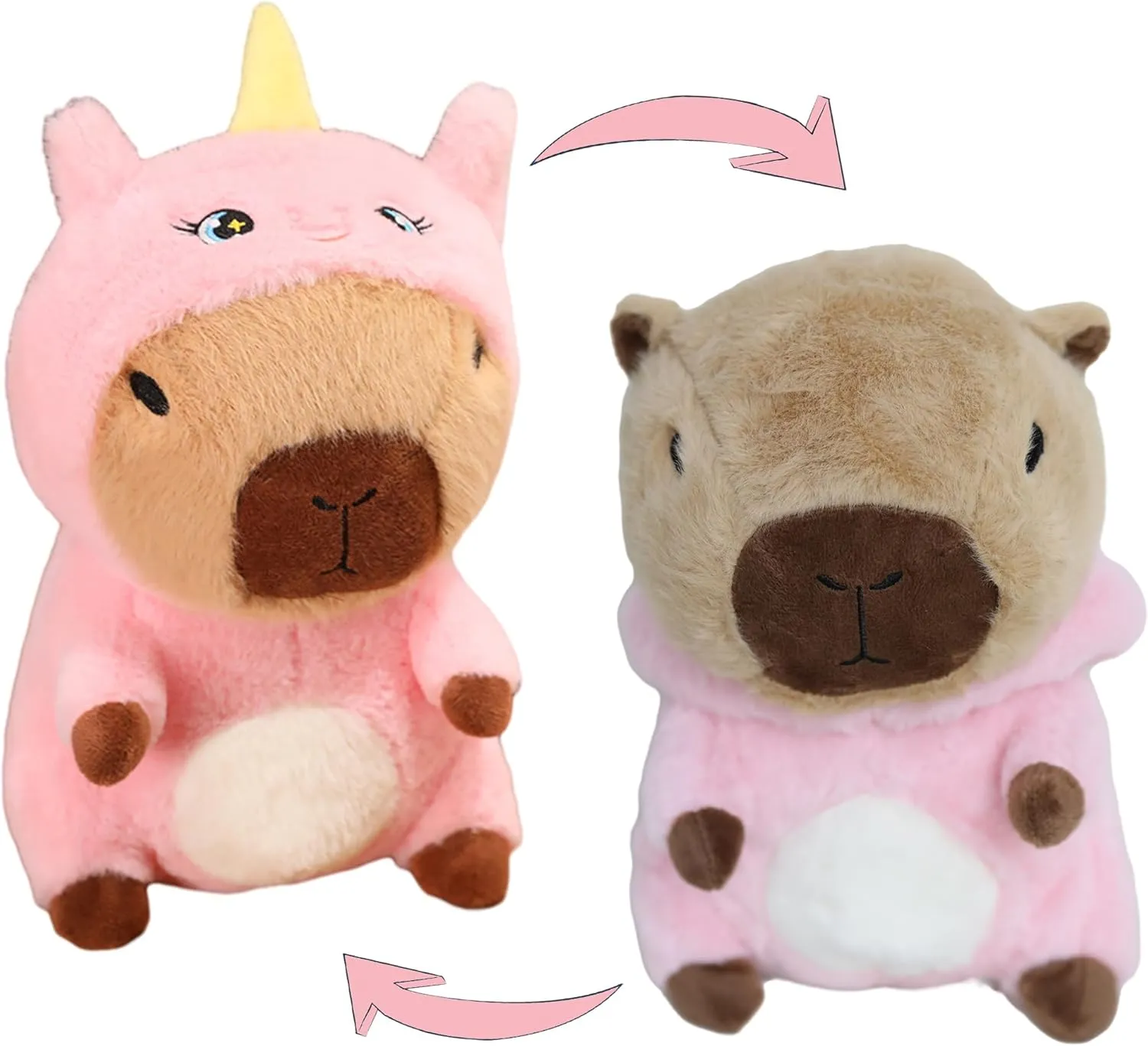 Capybara - Unicorn Stuffed Animal Capybara Wearing Pink Unicorn Costume Plushies Dressed as Cute Funny Plush Toys for Kids Stuffed Animals Gift for Lover 10 Inch