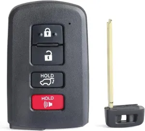 Car Key Fob Replacement Smart Remote Key for Toyota Highlander 2014 2015 2016 2017 2018 2019 4 Buttons (FCC ID:HYQ14FBA P/N: 281451-2110 1551A-14FBA 89904-0E121)