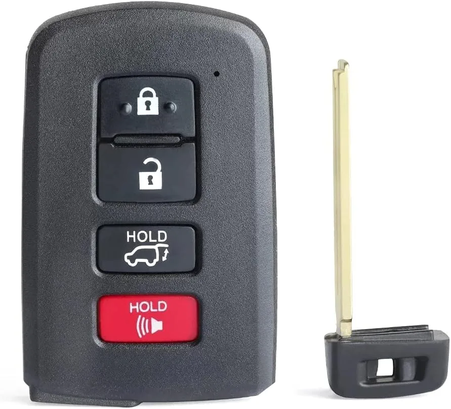 Car Key Fob Replacement Smart Remote Key for Toyota Highlander 2014 2015 2016 2017 2018 2019 4 Buttons (FCC ID:HYQ14FBA P/N: 281451-2110 1551A-14FBA 89904-0E121)