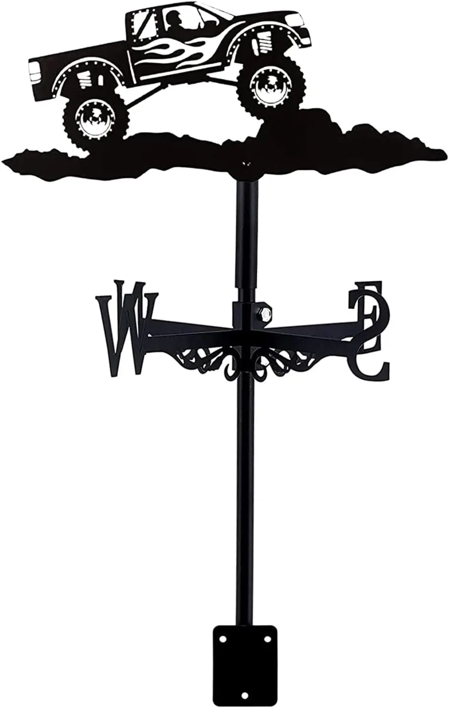 Car Weathervane Metal Weather Vane, Retro Buggy Mountain Bike Farm Scene Garden Stake Wind Vane, Decorative Wind Direction Indicator for Outdoor Farm