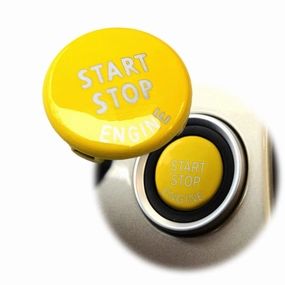 Car Engine Start Stop Switch Button Replace Cover for BMW 1 3 5 Series X1 X3 X5 X6 Z4 E Chassis E81 E87 E90 E91 E92 E93 E60 E84 E83 E70 E71 E72 E89 (Yellow)