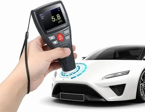 Car Paint Coating Thickness Gauge, Handheld Digital Coating Thickness Meter, Auto Quickly Continuous Measure for Manufacturing, Metal Processing, Commodity Inspection