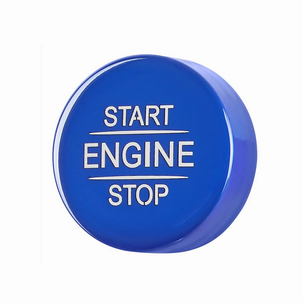 Car Start Stop Engine Push Switch Buttons Cover Trim Replacement Fit for Mercedes Benz A B CLA GLA GLB Class W177 W247 C118 X247 2020  (Blue)