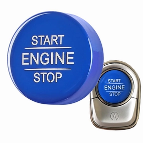 Car Start Stop Engine Push Switch Buttons Cover Trim Replacement Fit for Mercedes Benz A B CLA GLA GLB Class W177 W247 C118 X247 2020  (Blue)