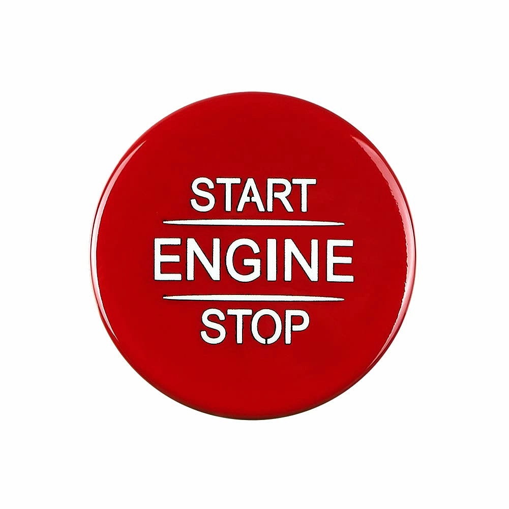 Car Start Stop Engine Push Switch Buttons Cover Trim Replacement Fit for Mercedes Benz A B CLA GLA GLB Class W177 W247 C118 X247 2020  (Red)