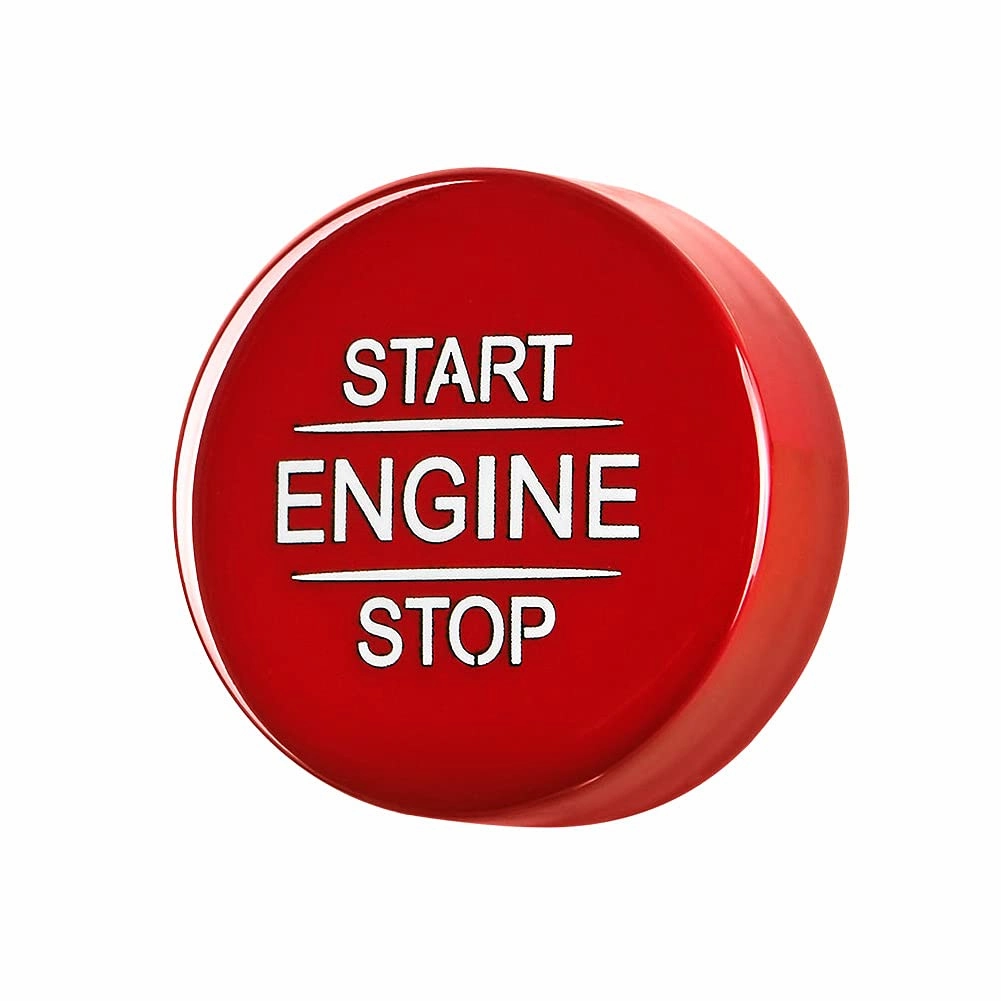 Car Start Stop Engine Push Switch Buttons Cover Trim Replacement Fit for Mercedes Benz A B CLA GLA GLB Class W177 W247 C118 X247 2020  (Red)