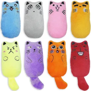 Catnip Toys, [8 PCS] Soft Plush Cat Nip Chew Toy for Indoor Cats, Interactive Kitten Pillow Kitty Teething Toy