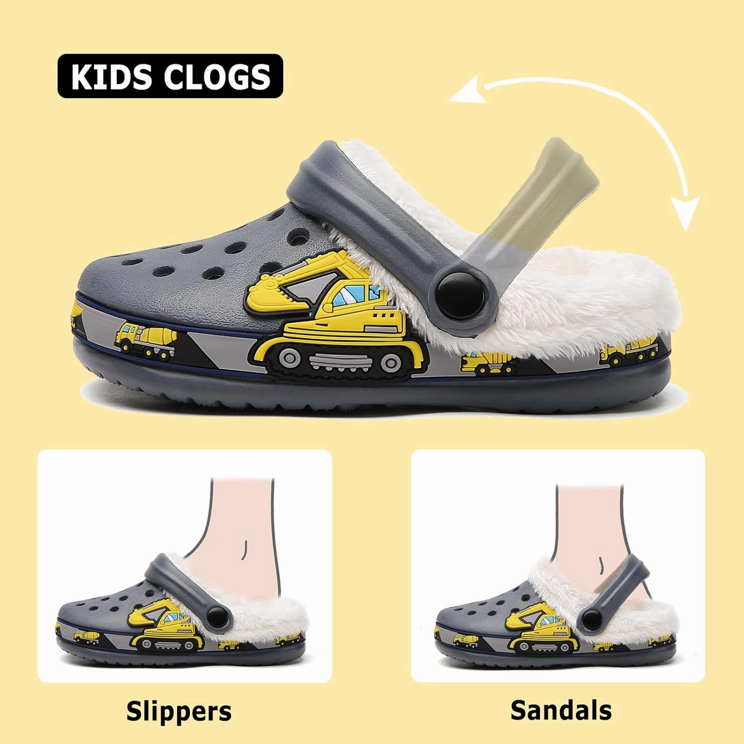 CERYTHRINA Kid's Cute Garden Clogs Shoes Cartoon Slides Sandals Clogs Children Beach Pool Slippers