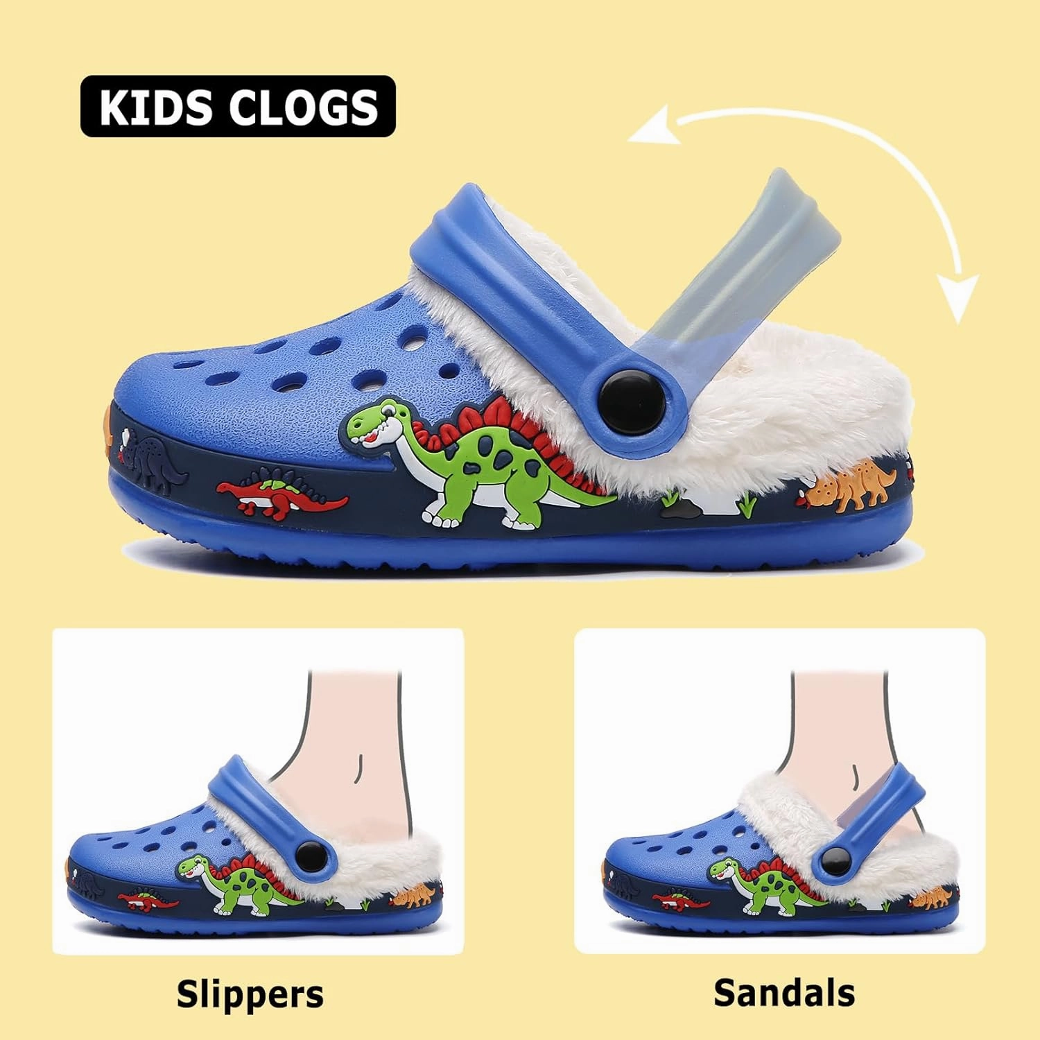 CERYTHRINA Kid's Cute Garden Clogs Shoes Cartoon Slides Sandals Clogs Children Beach Pool Slippers