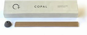 CHIE - Copal Japanese Style Incense 30 Sticks with Incense Holder, Nippon Kodo