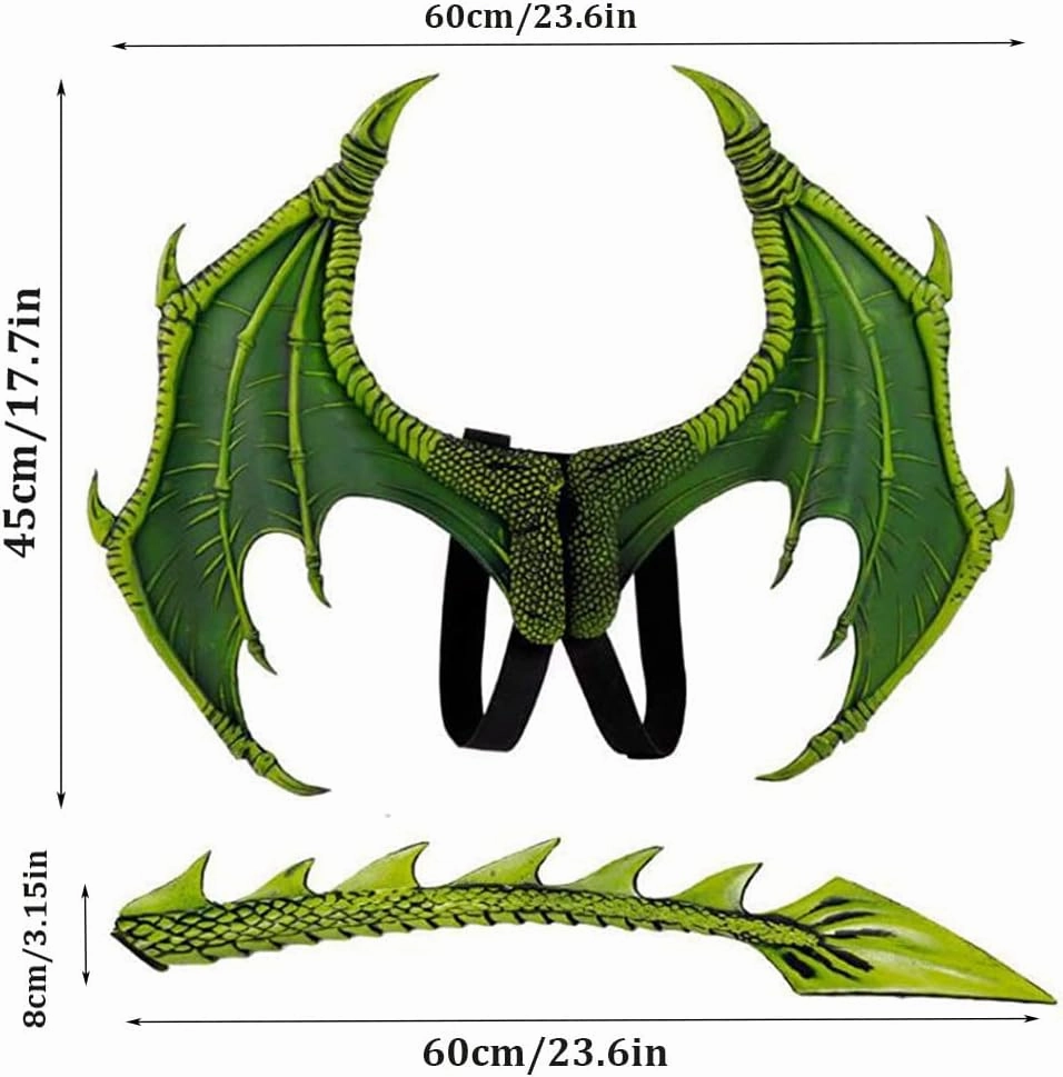 Children's Dragon Wing Costume Dinosaur Tail Mask Set Cosplay Kids Halloween Dragon Costume